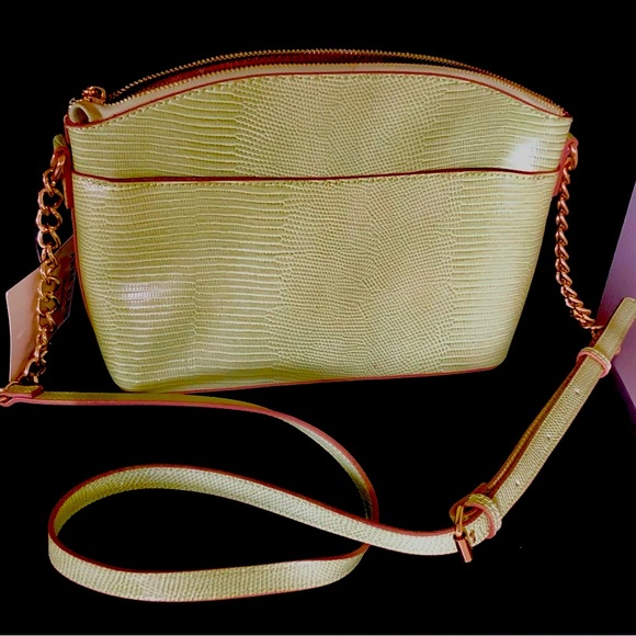 Anne Klein Faux Crocodile Leather Crossbody-Shoulder Purse - Picture 4 of 5